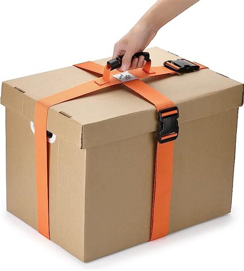 plastic carrying straps around boxes